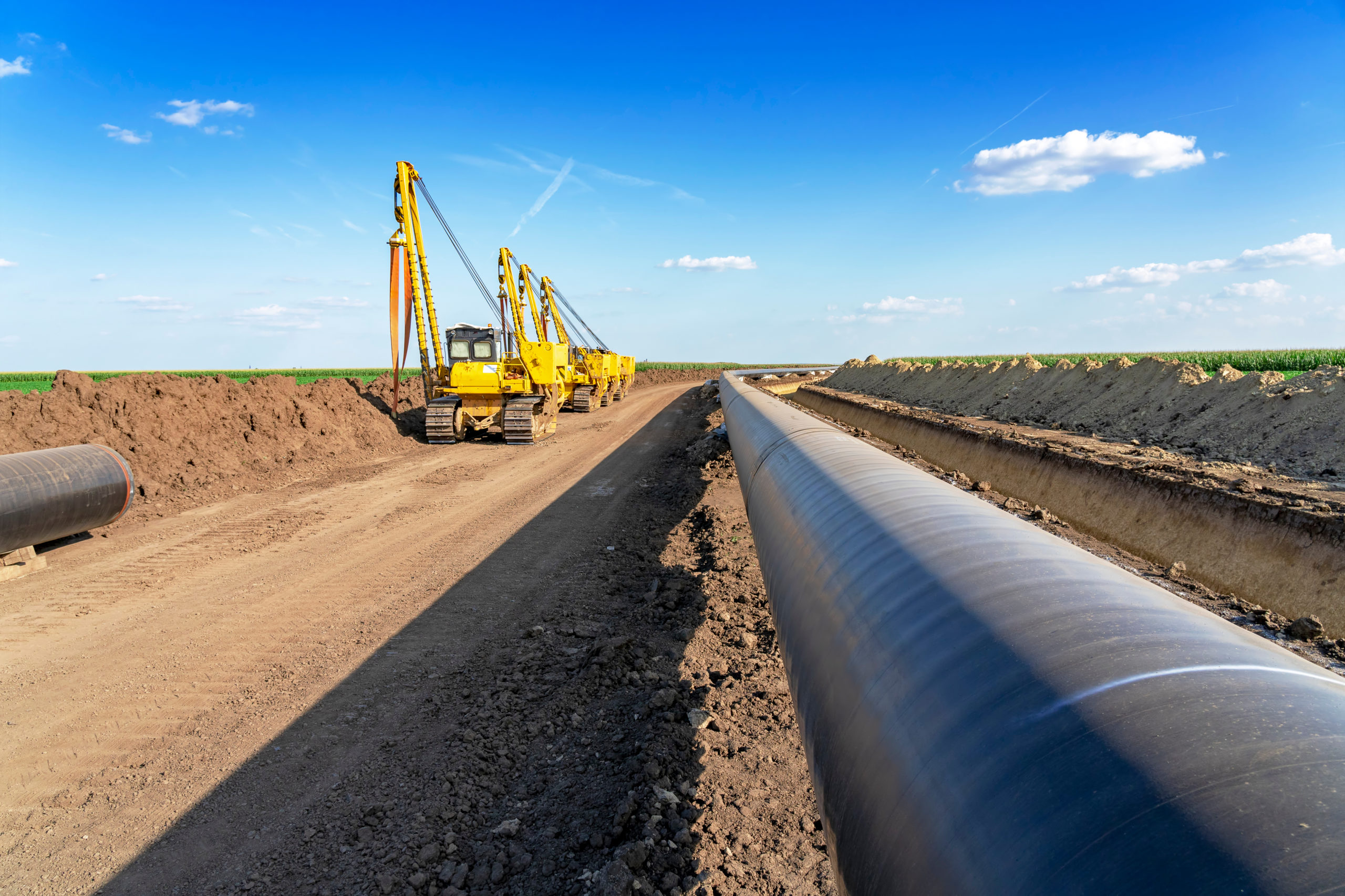 Pipeline,Installation,And,Construction.,Heavy,Machinery,And,Gas,Pipeline,Construction